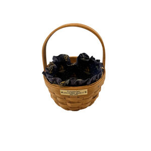 1992 Longaberger Discovery Basket w/Liner Vintage 5.5"RD x 3.5"H